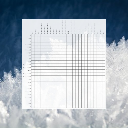 Nonogram Puzzle: Snowflake 25x25