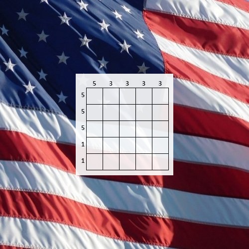 Nonogram Puzzle: Flag