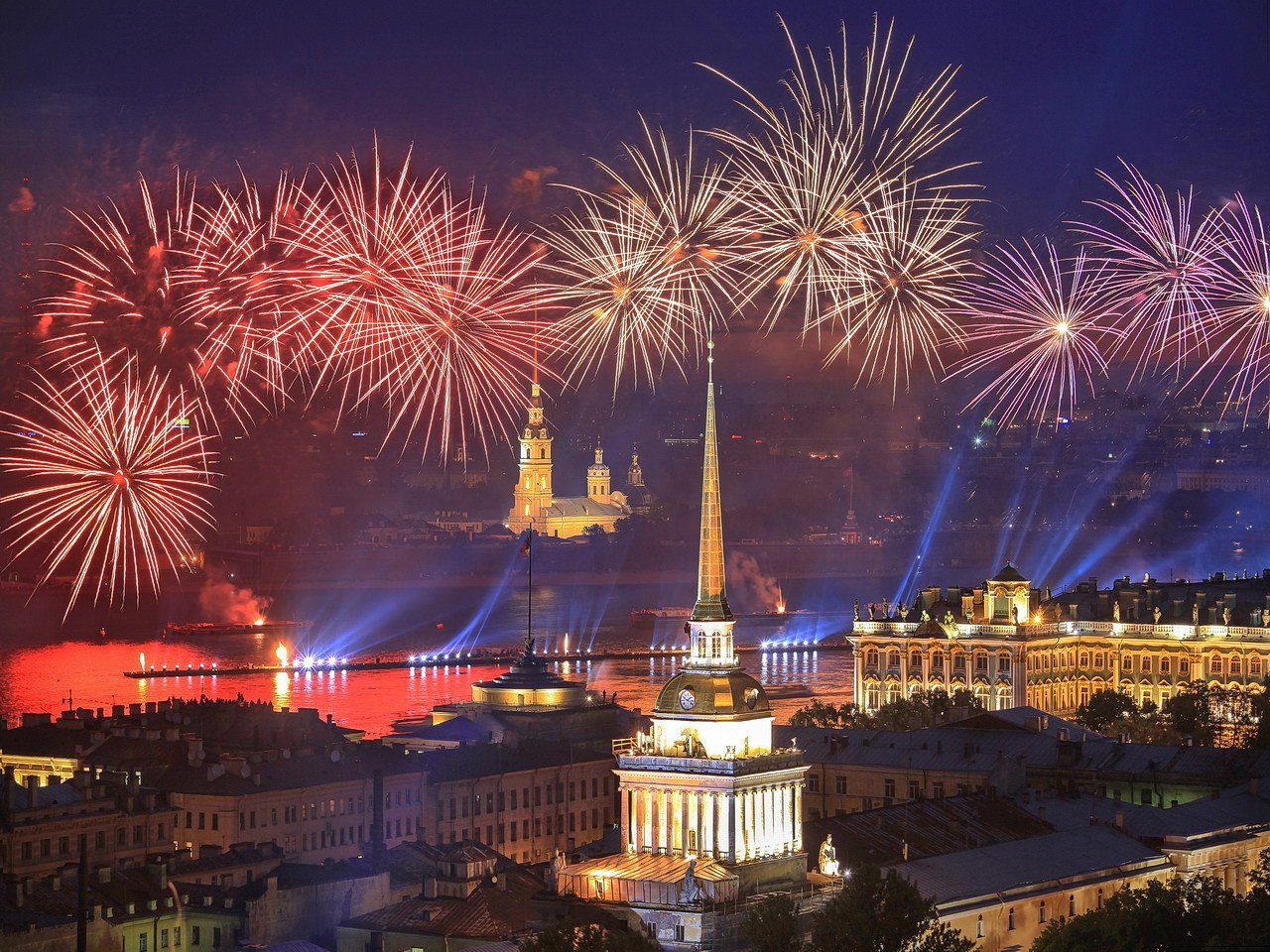 Fireworks over St. Petersburg jigsaw puzzle