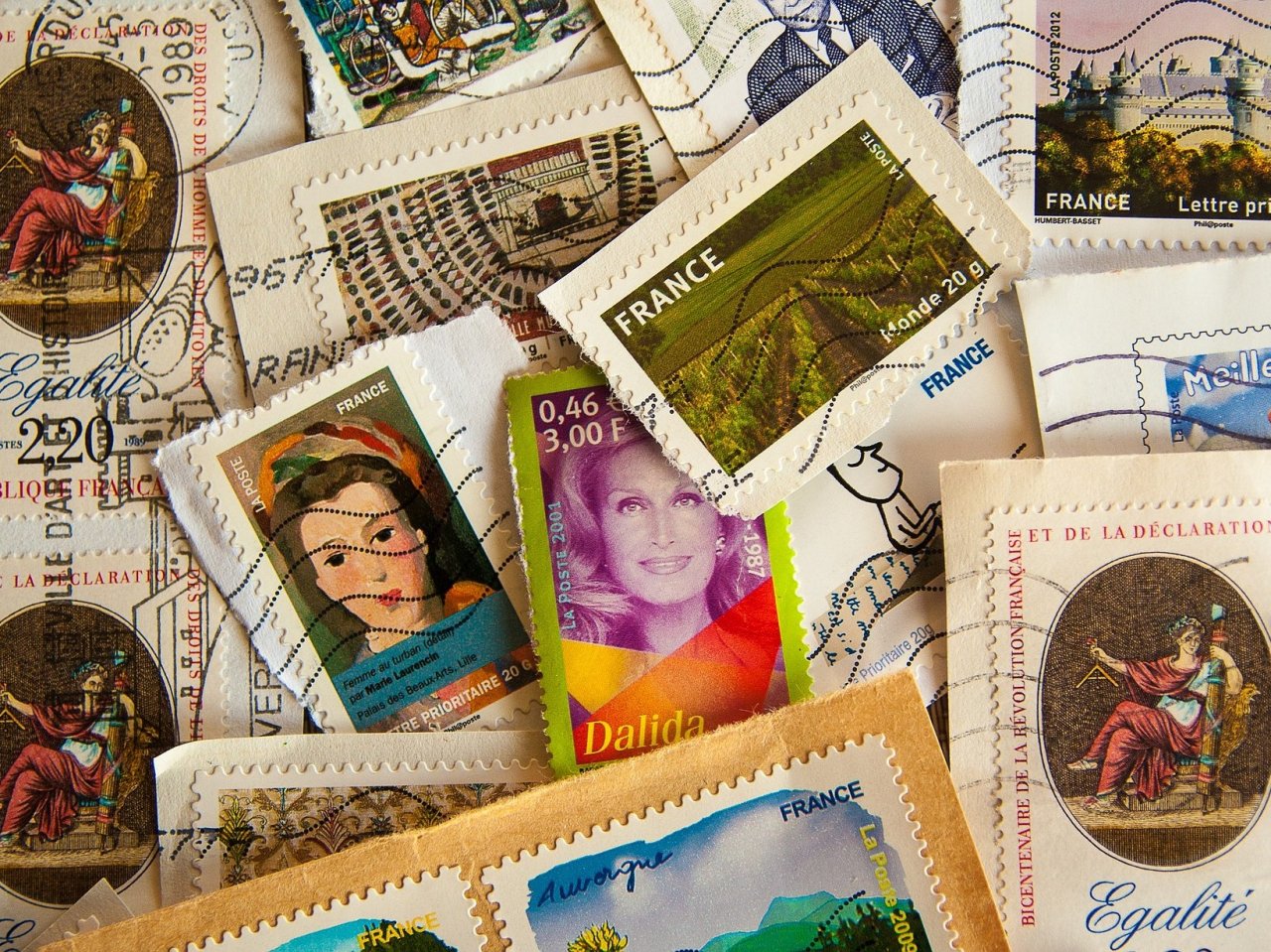 French Stamps Online Jigsaw Puzzle