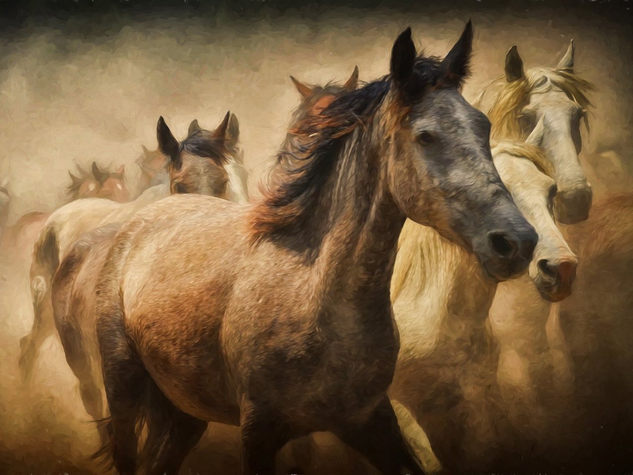 Running Horses Online Jigsaw Puzzle