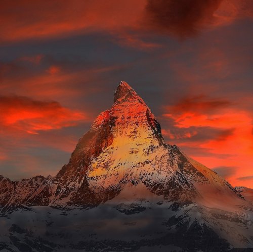 Sunset over Matterhorn jigsaw puzzle