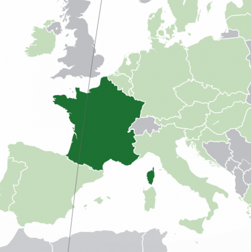Which European country is highlighted on this map?